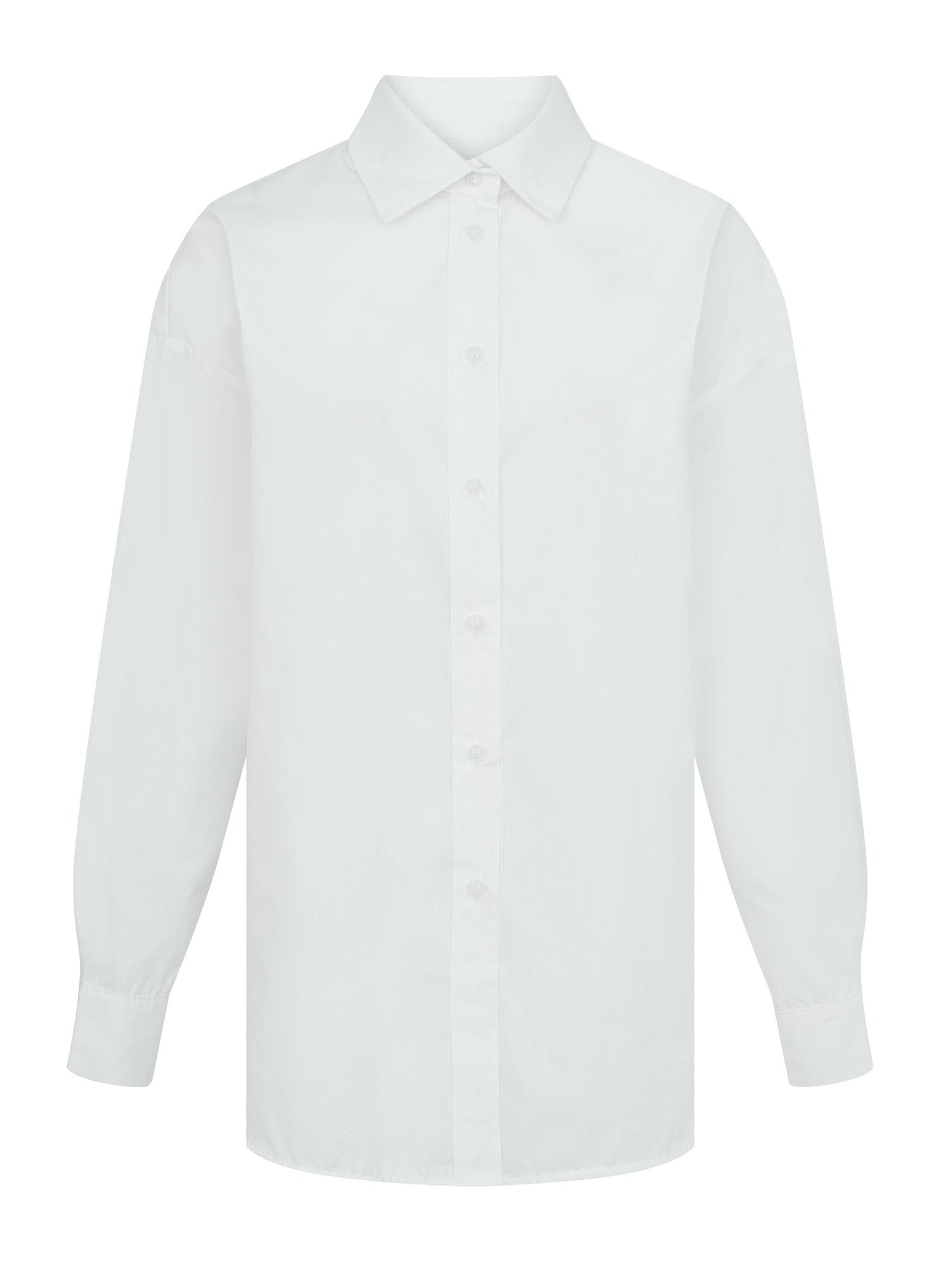 Рубашка свободного кроя белого цвета