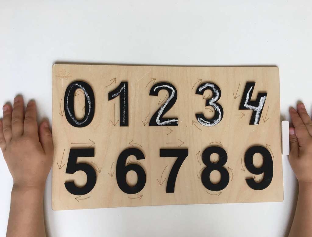 Цифры для мела на планшете