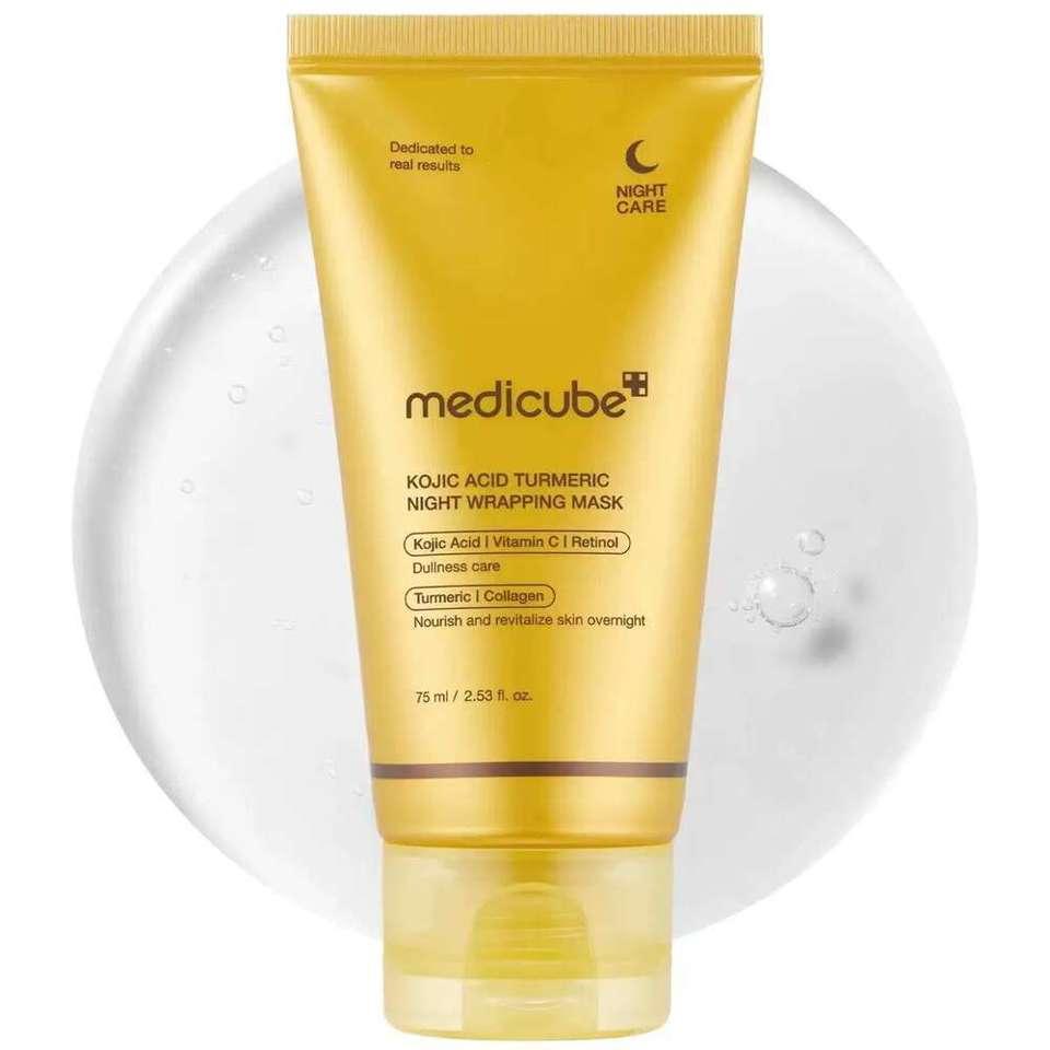 Ночная маска-плёнка с ретинолом и витамином С medicube Kojic Acid Turmeric Night Wrapping Mask