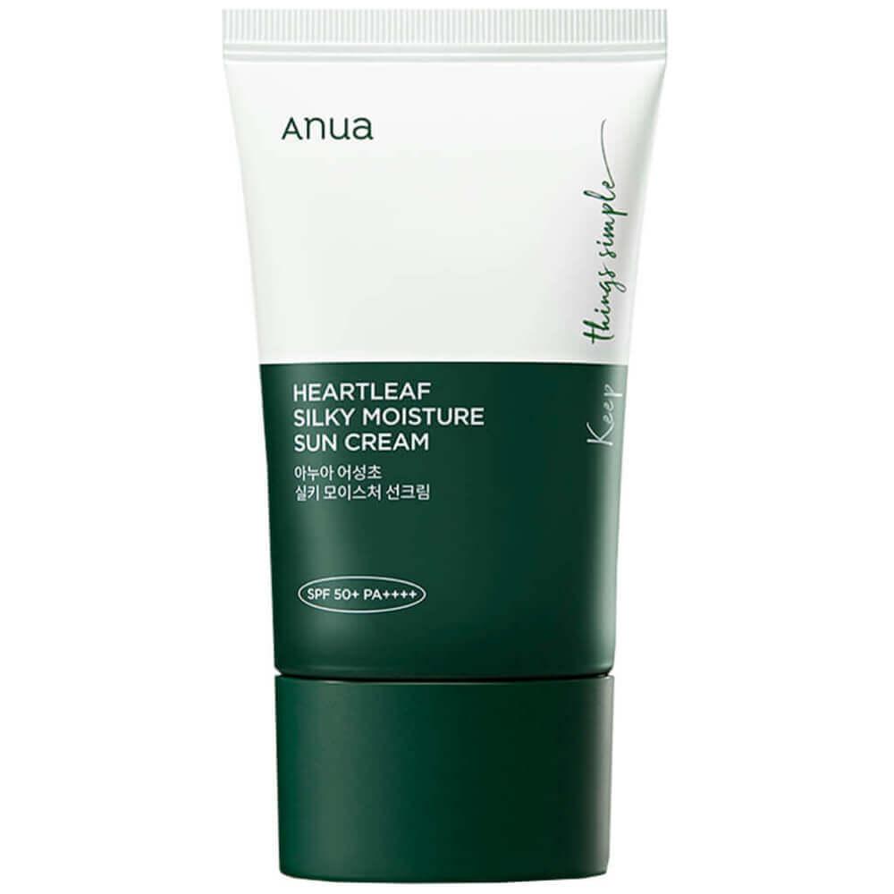 Солнцезащитный крем с хауттюйнией Anua Heartleaf Silky Moisture Sun Cream SPF50+ PA++++ 50 мл