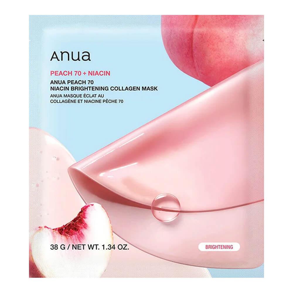 Гидрогелевая маска с персиком Anua Peach 70 Niacin Brightening Collagen Mask