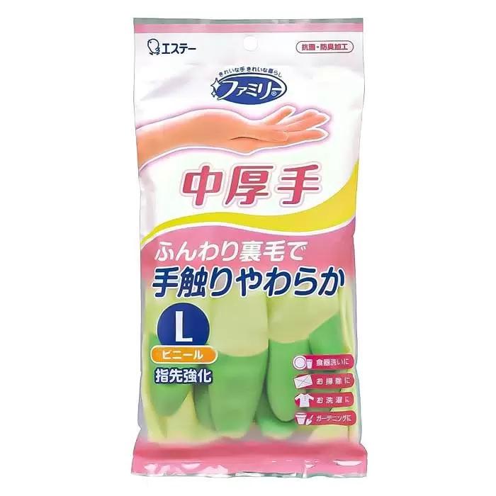 Перчатки виниловые толстые с антибактериальным эффектом, ST "Family"