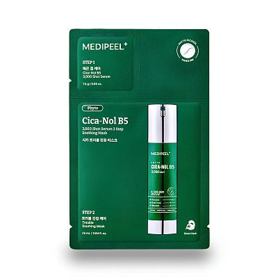 MEDIPEEL⁺ Phyto Cica-Nol 3000 Shot Serum 2 Step Mask (25ml) Двухступенчатая маска