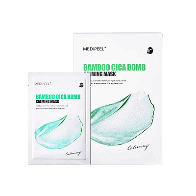 MEDIPEEL⁺ Bamboo Cica Bomb Calming Mask (25ml) Успокаивающая маска с центеллой и бамбуком