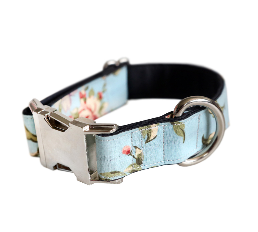 Ошейник для собак Flowers, голубой
