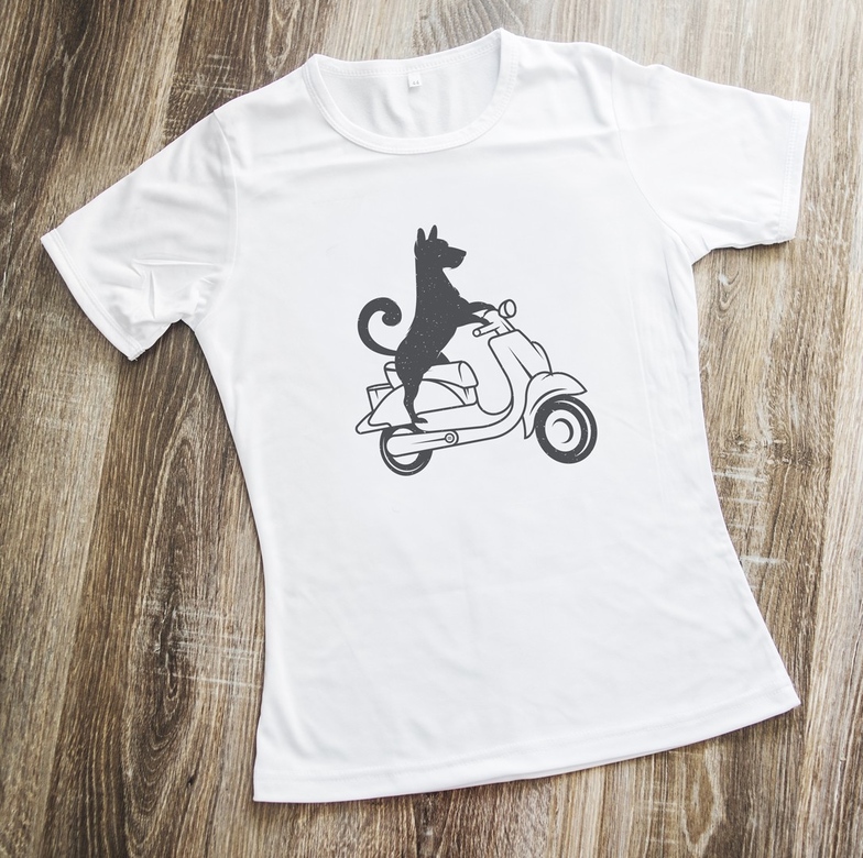 Футболка Dog on a bike