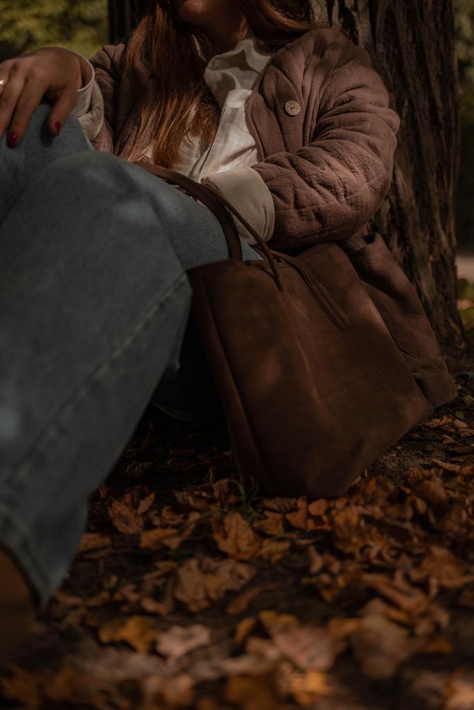 Шоппер замша