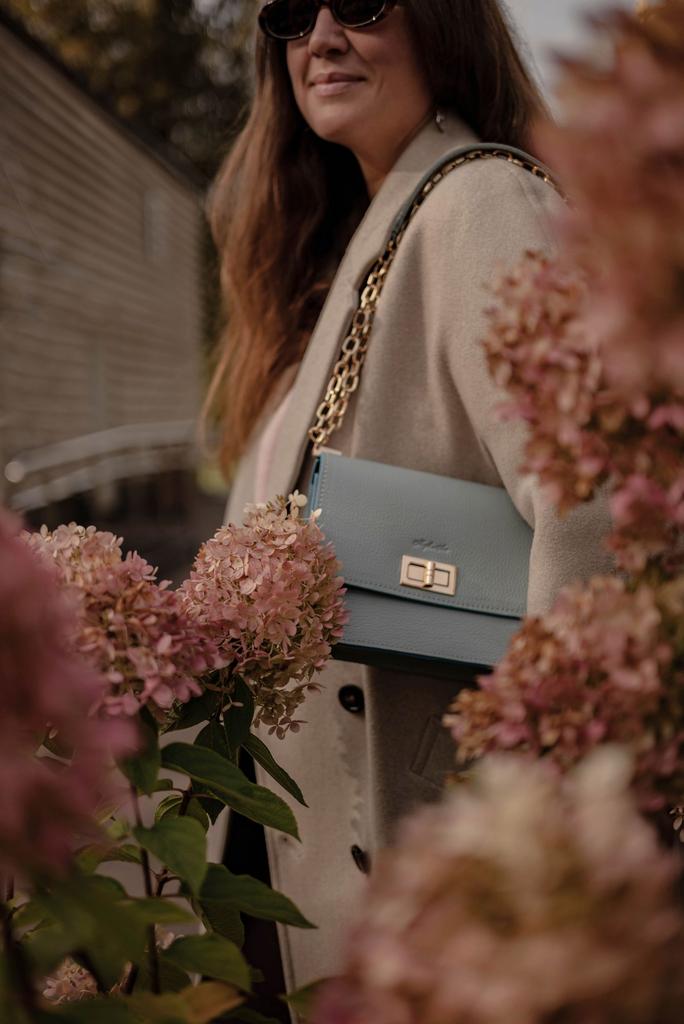 Сумка кроссбоди голубая