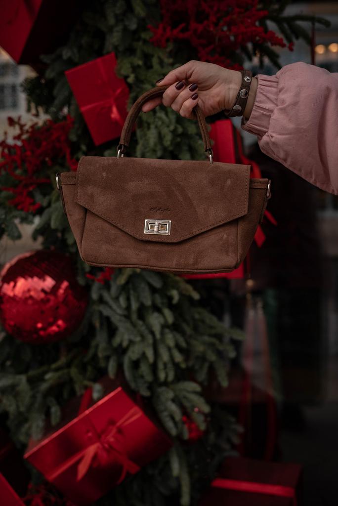 Сумка Сити  Замша шоколад