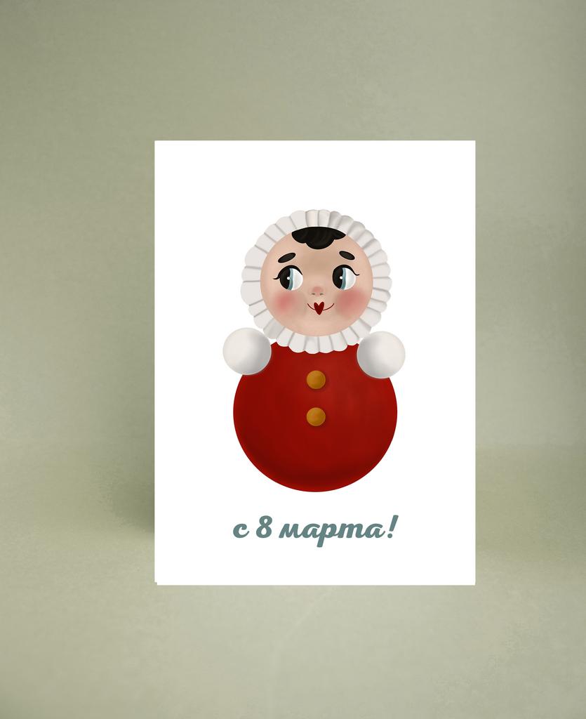 Мини-открытка "Неваляшка"