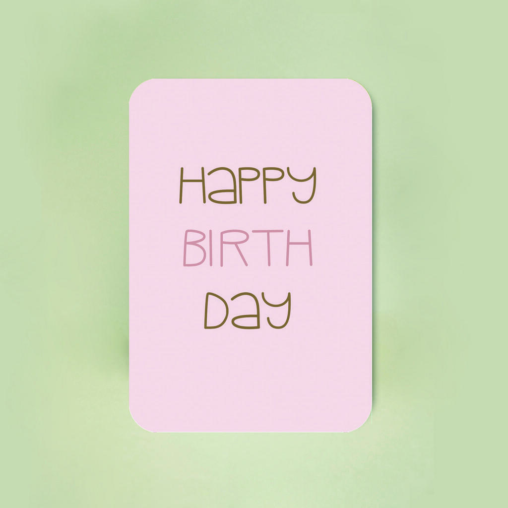 мини-открытка "Happy BIRTH day"