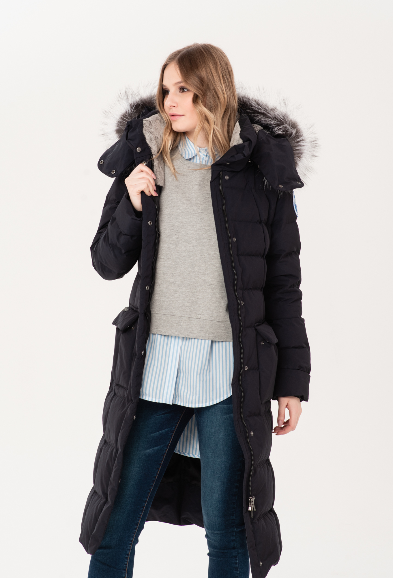 Пуховое пальто LAPLANGER Иматра синее