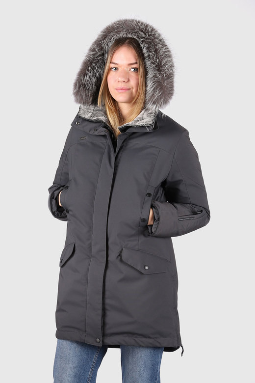 Пуховая парка LAPLANGER Хельга графит
