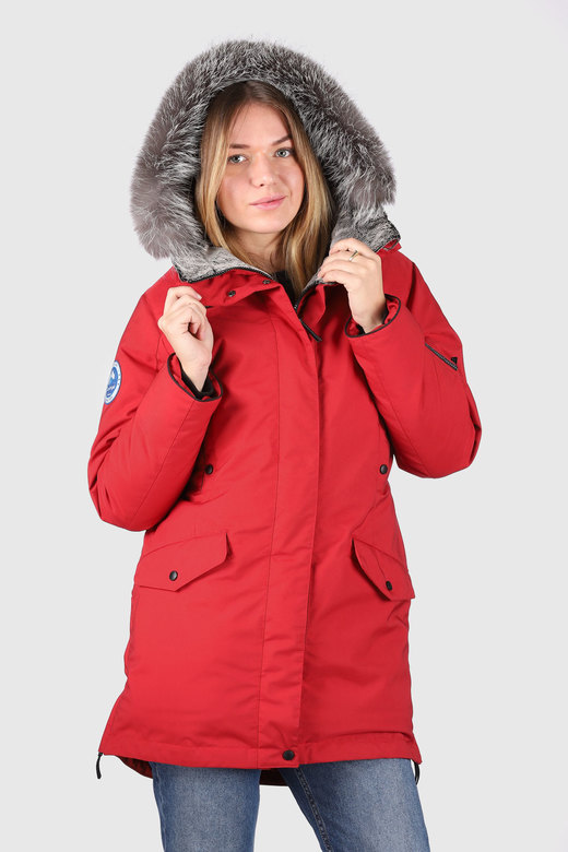 Пуховая парка LAPLANGER Хельга красная