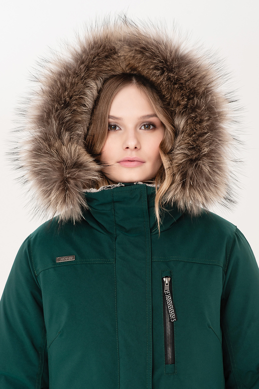 Пуховое пальто LAPLANGER Парка зелёная