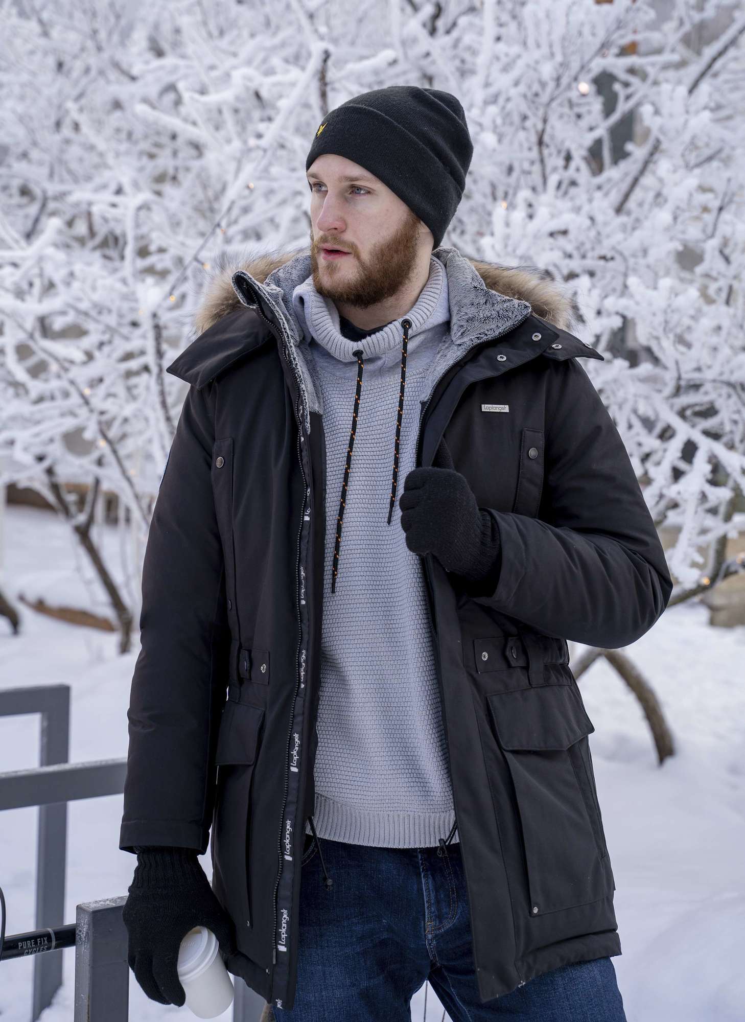 Куртка пуховая LAPLANGER Танкер тёмно-синяя