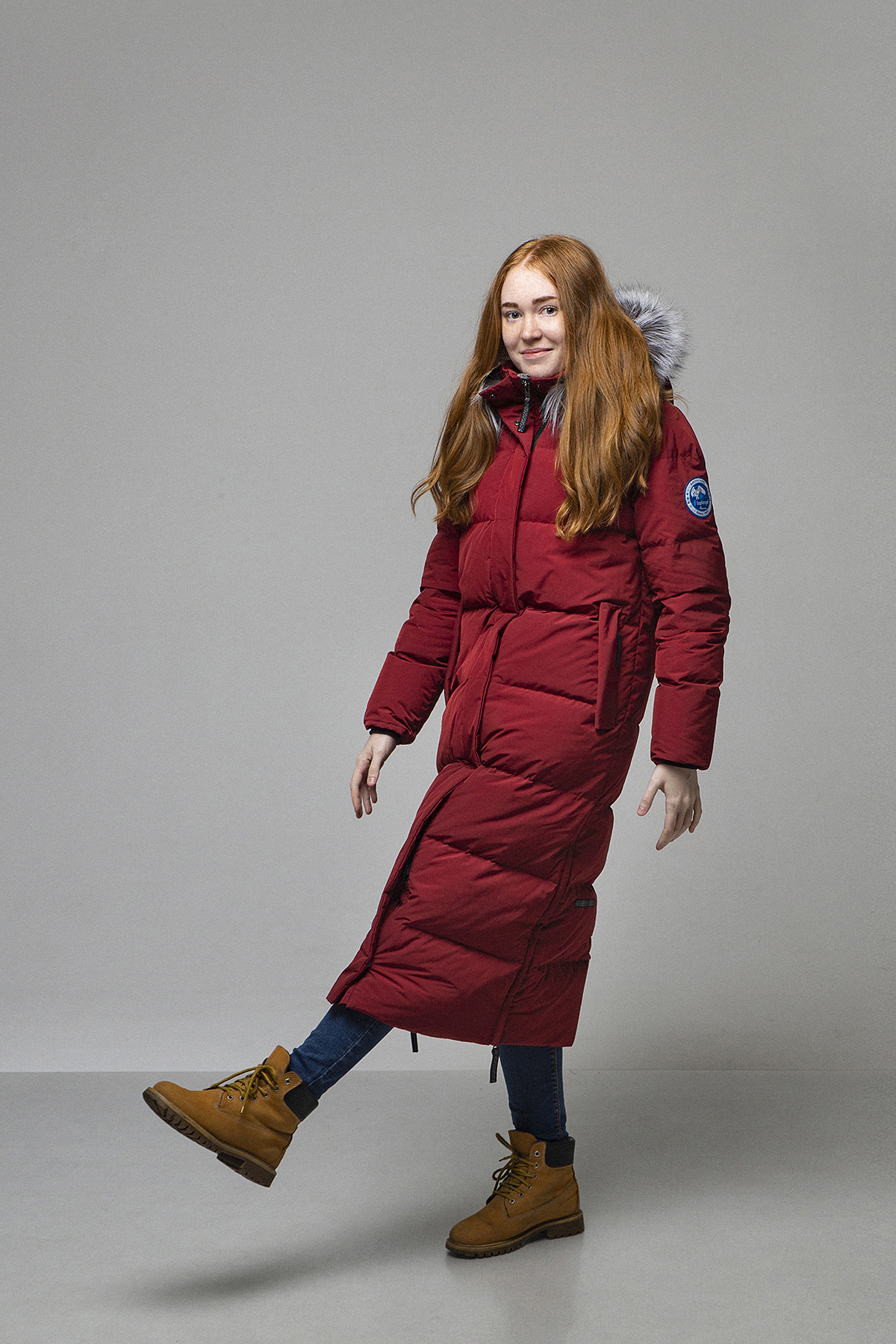 Пуховое пальто LAPLANGER Эстери винное