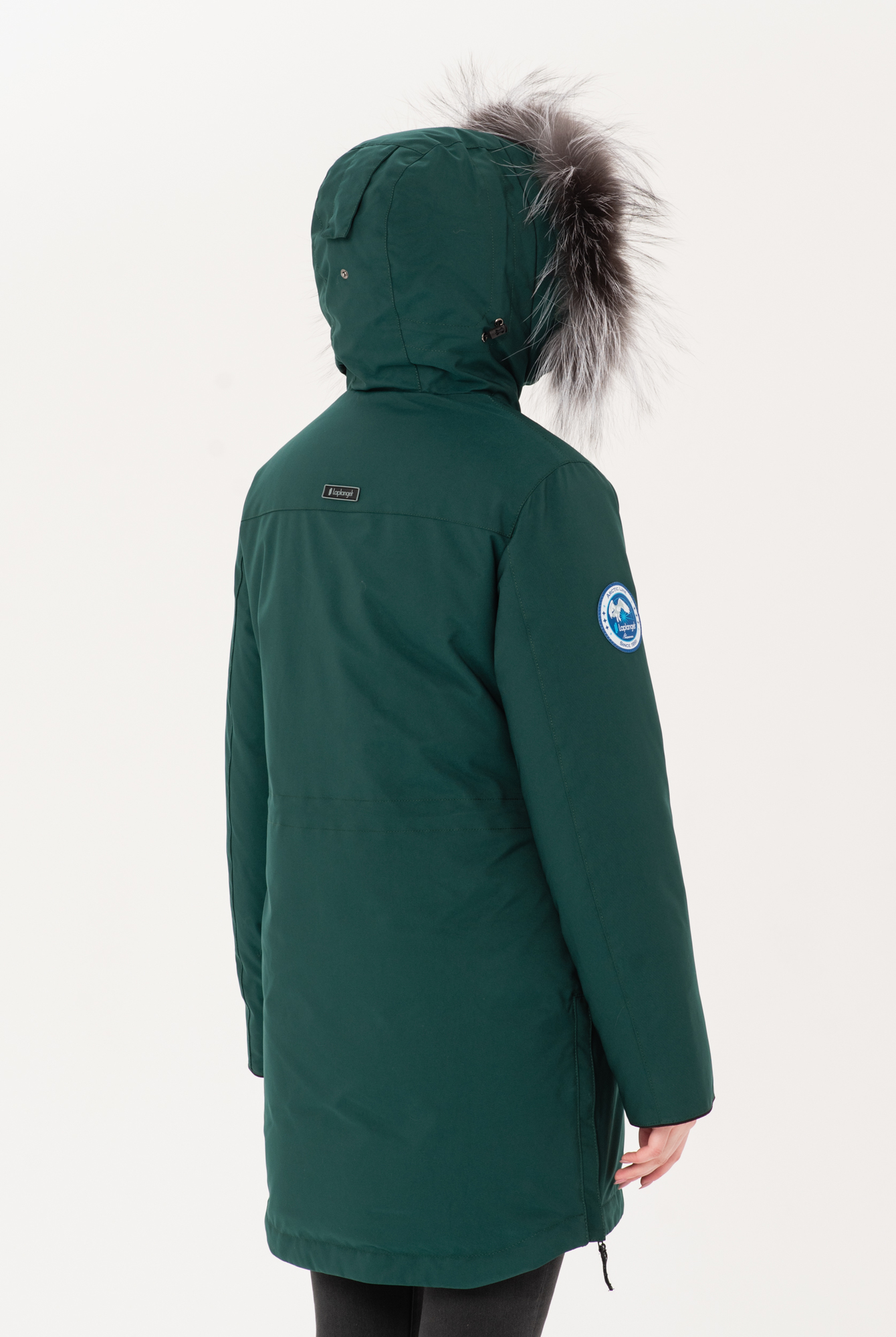 Пуховая парка LAPLANGER Хельга тёмно-зелёная
