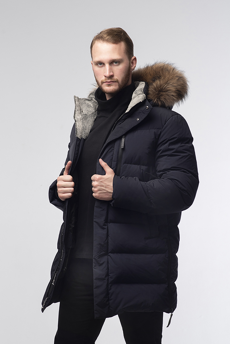 Куртка пуховая LAPLANGER Норман темно-синяя