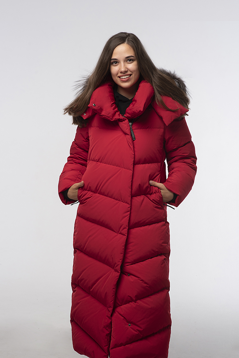 Пуховое пальто LAPLANGER Суоми красное