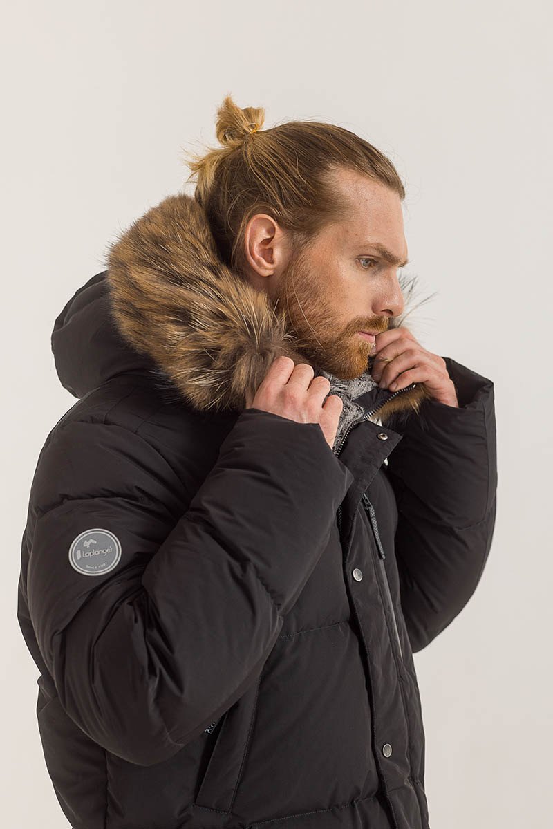 Пуховая куртка LAPLANGER Честер Nordic Goose черная