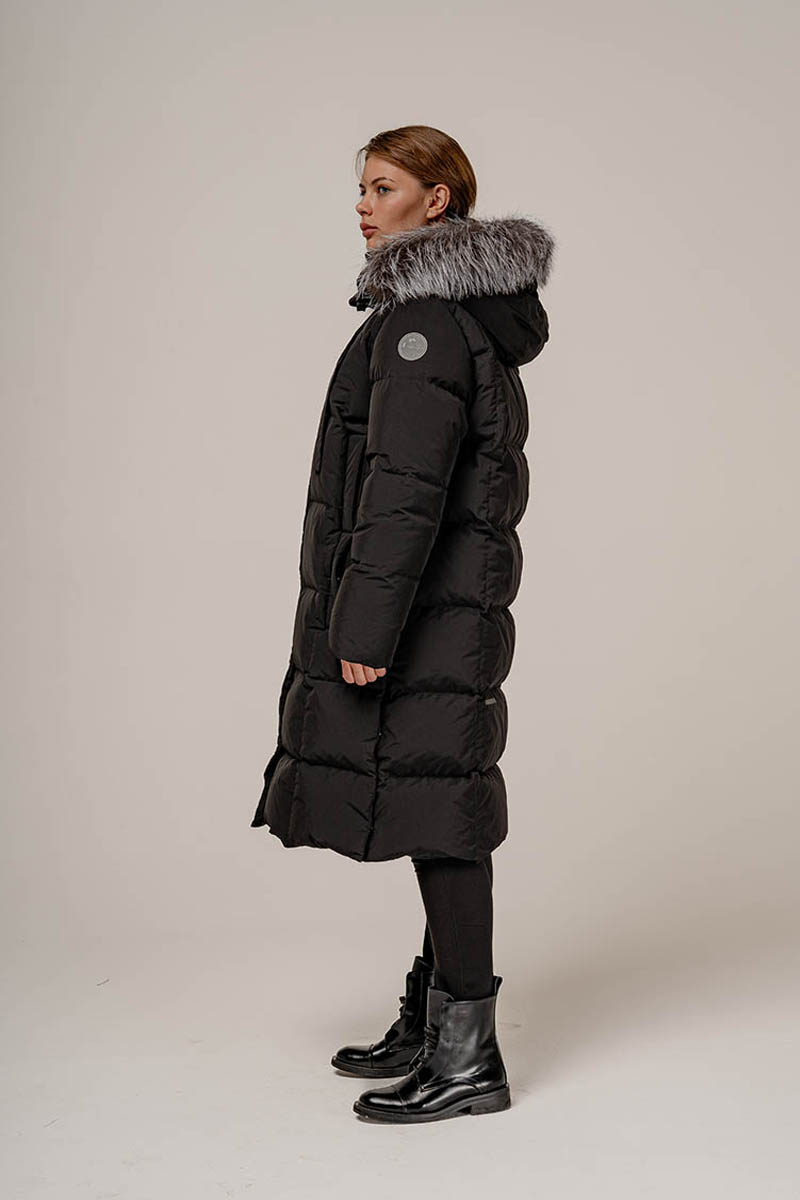 Пуховое пальто LAPLANGER Паула Nordic Goose чёрное