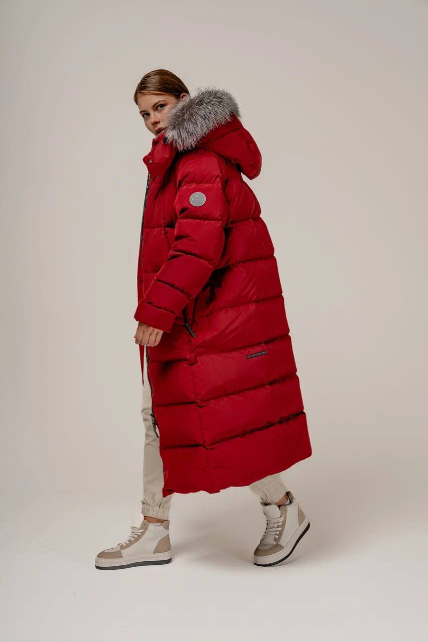 Пуховое пальто LAPLANGER Глория Nordic Goose винное