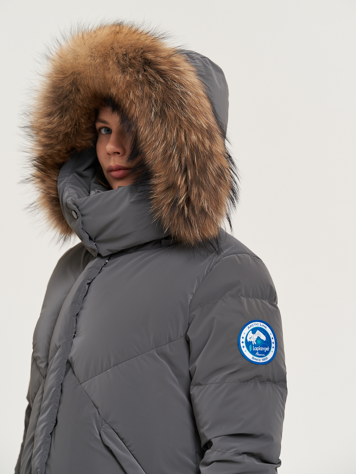 Пуховое пальто LAPLANGER Лахти Space Goose графит