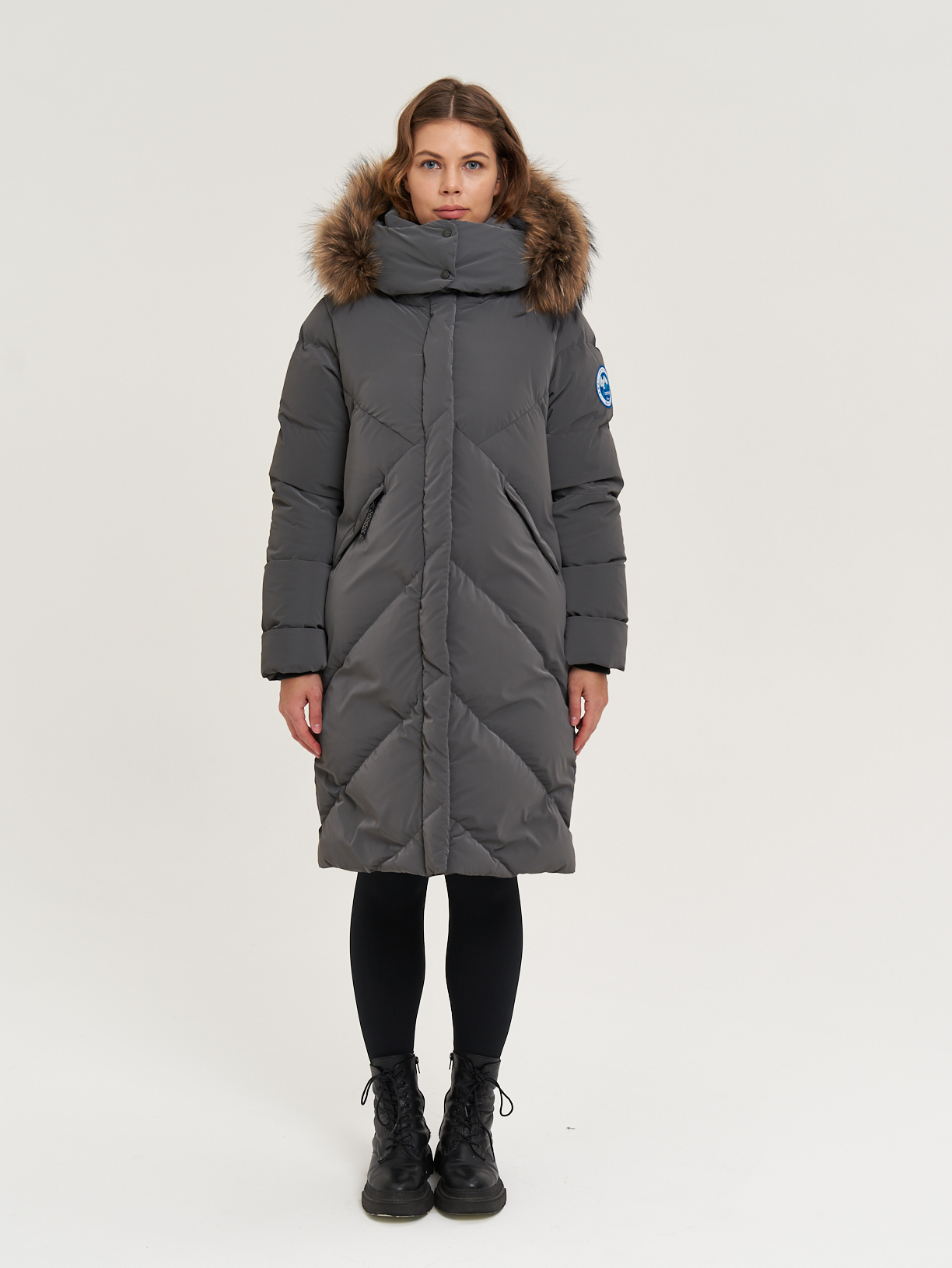 Пуховое пальто LAPLANGER Лахти Space Goose графит