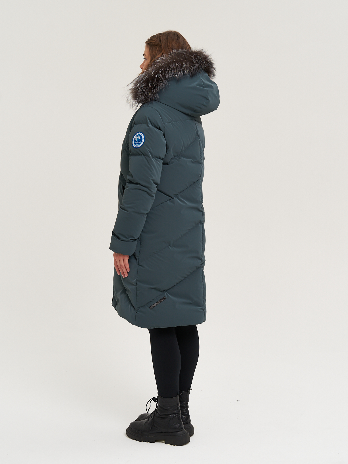 Пуховое пальто LAPLANGER Лахти Space Goose серый гранит