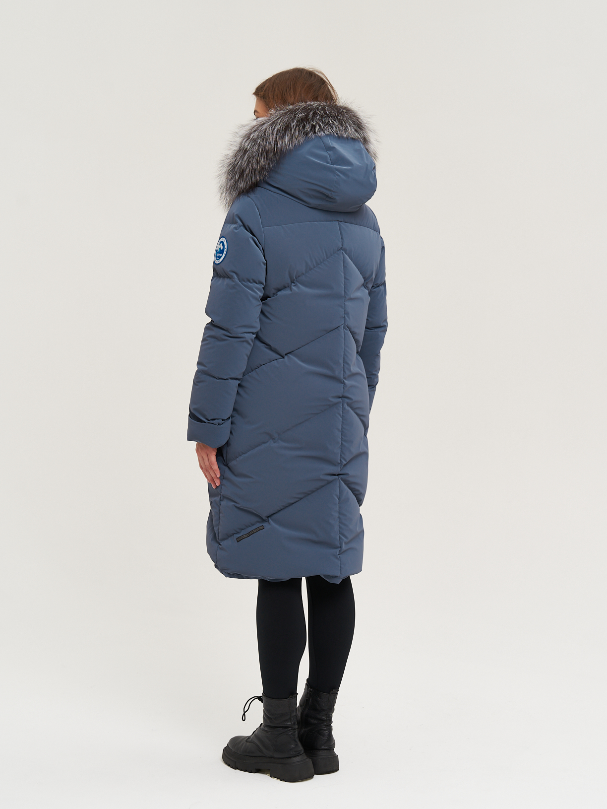 Пуховое пальто LAPLANGER Лахти Space Goose сине-серый