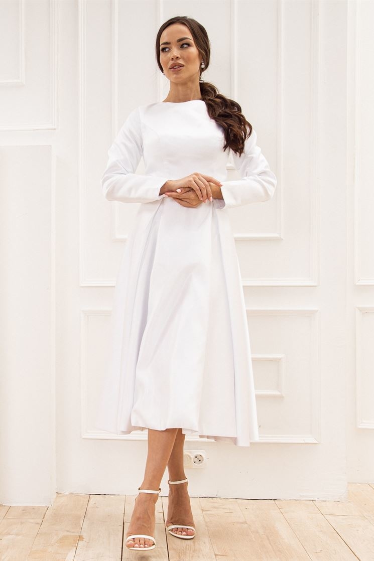 закрытое свадебное платье Миди купить в Ростове