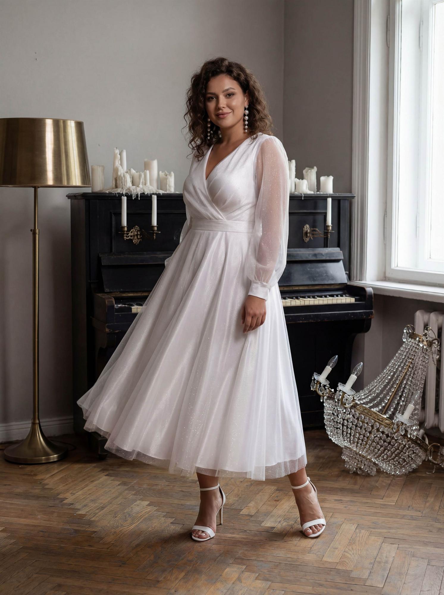 Свадебное платье Пелагея миди