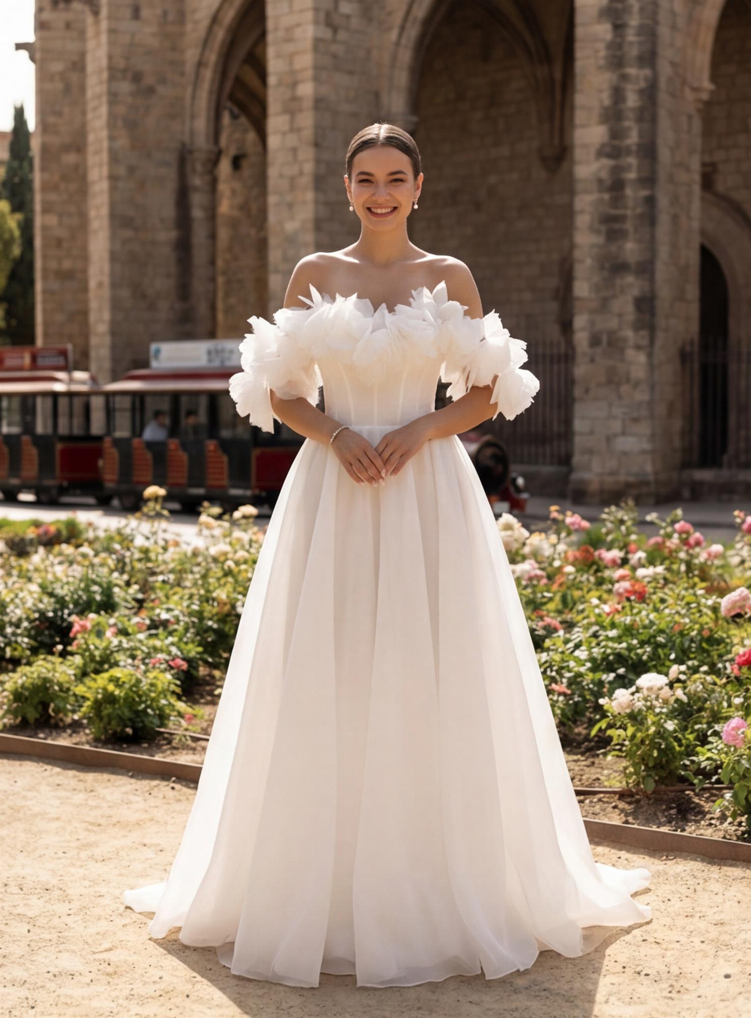 Свадебное платье Айс органза