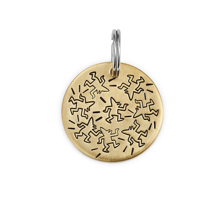 Адресник ТАНЦЫ (латунь/мельхиор, 25/32 мм)