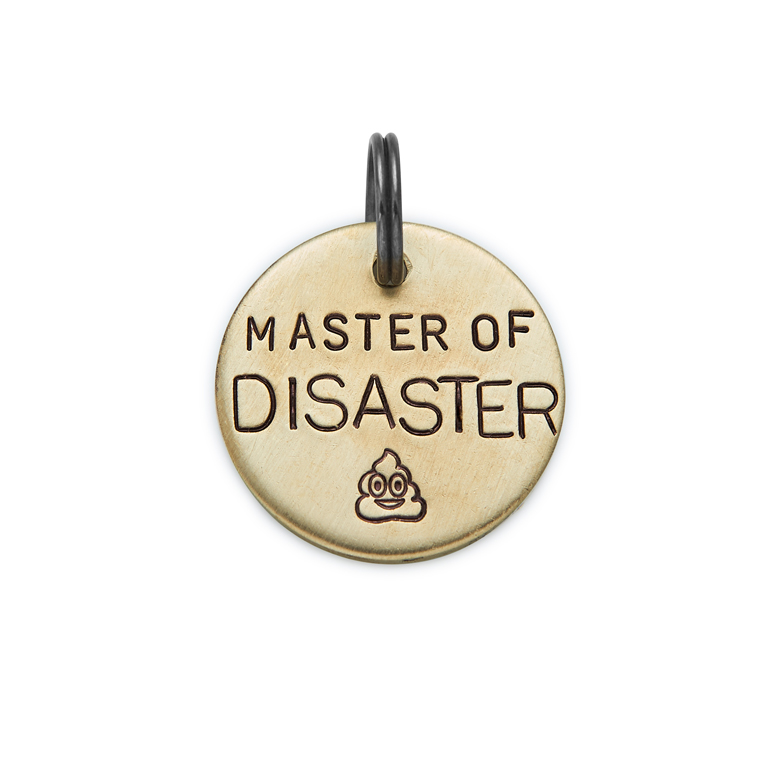 Адресник МАСТЕР КАТАСТРОФ (латунь/мельхиор, 25/32 мм)