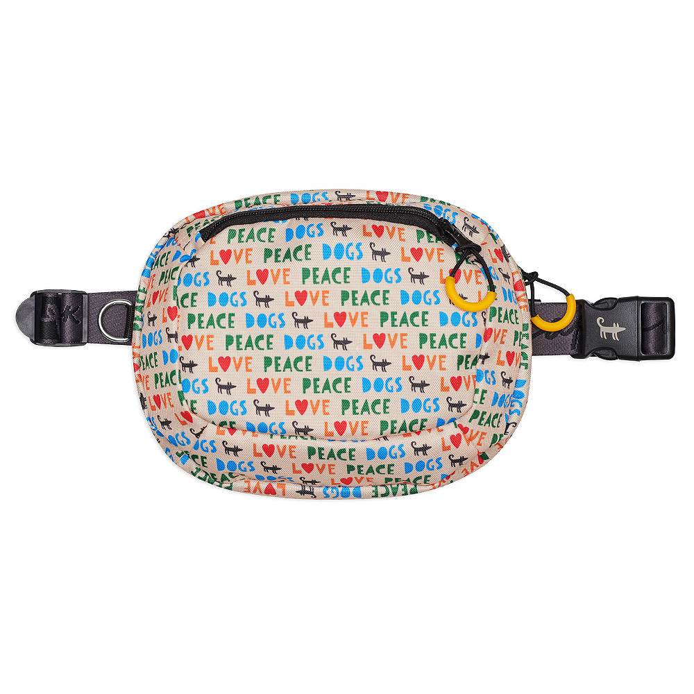 Поясная сумка для лакомств LOVE PEACE DOGS