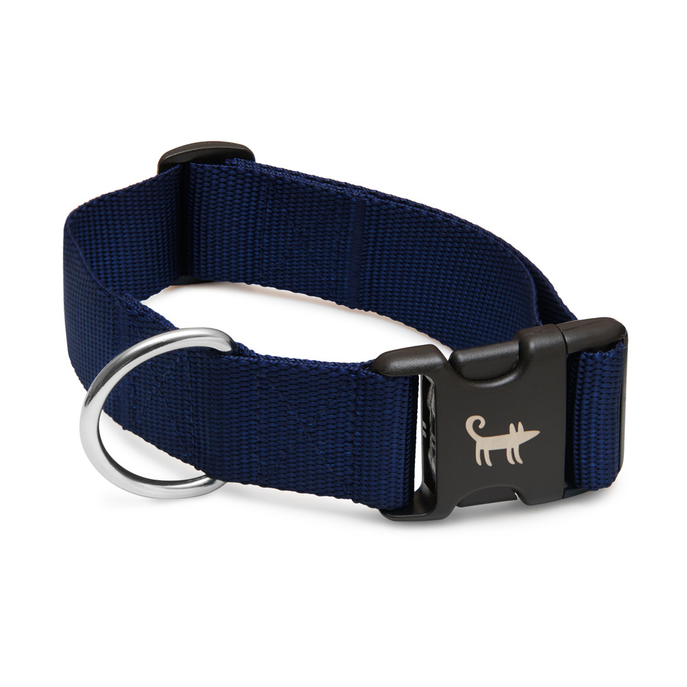 Ошейник для собаки ТЁМНО-СИНИЙ (широкий)