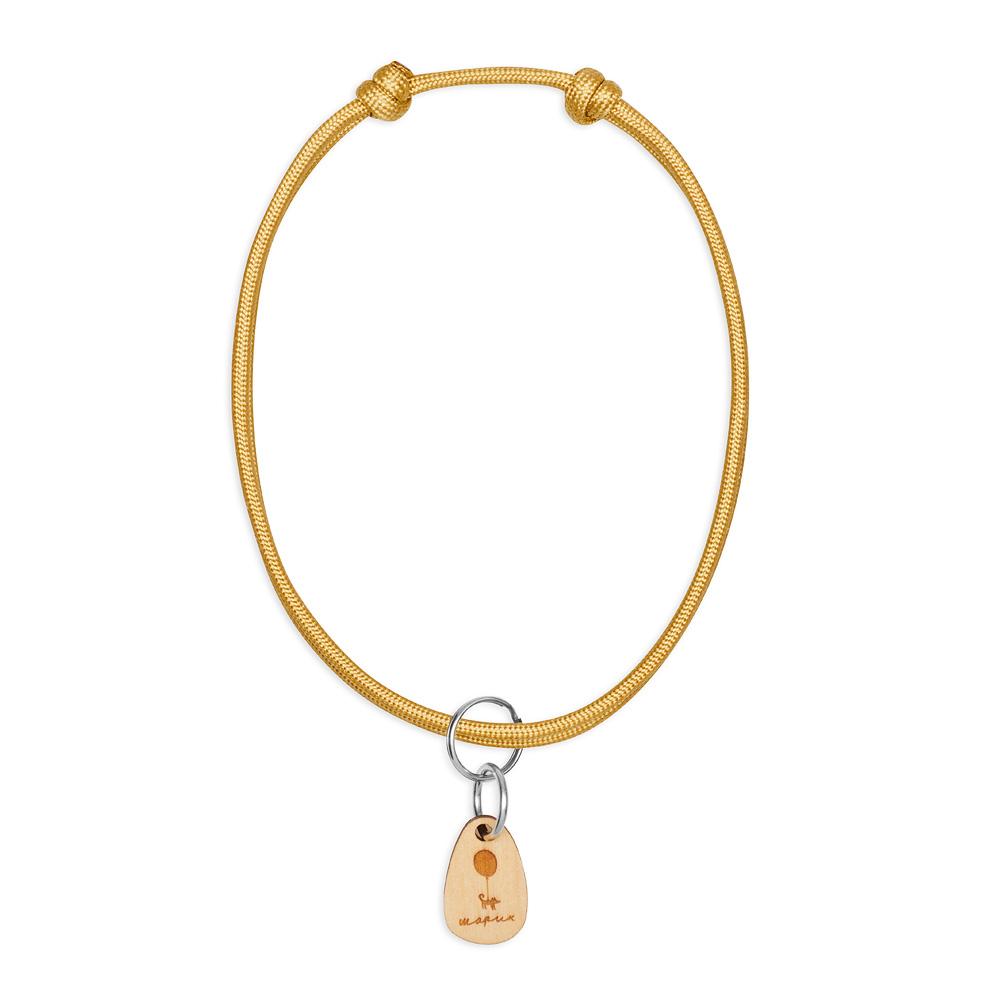 Шнурок для адресника круглый ЗОЛОТОЙ