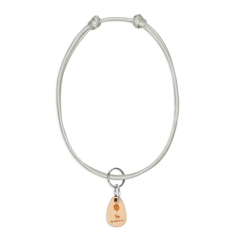 Шнурок для адресника круглый СЕРЕБРЯНЫЙ