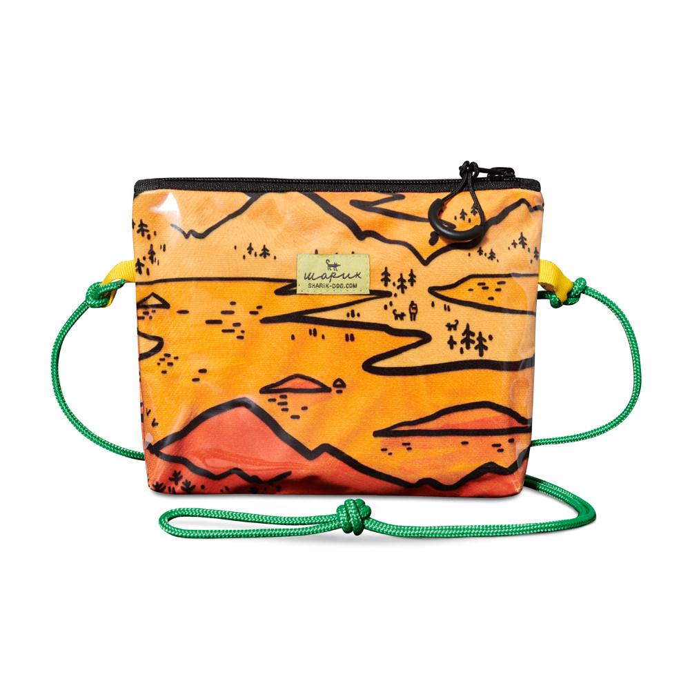 Мини-сумочка на шнурке СИЛА ТЕРРИТОРИИ (оранжевая)
