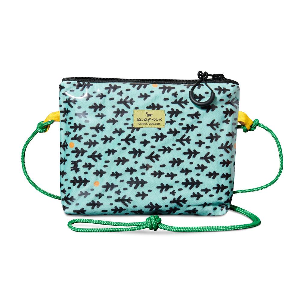 Мини-сумочка на шнурке СИЛА ТЕРРИТОРИИ (голубая)
