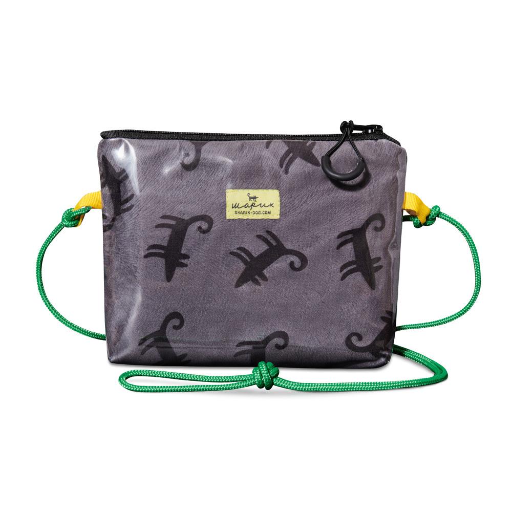 Мини-сумочка на шнурке ШАРИК (серая)