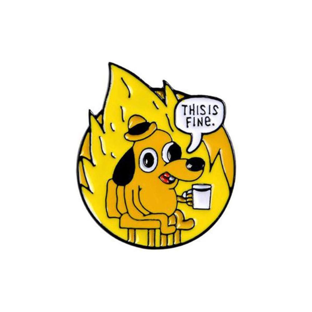 Эмалированный значок В ОГНЕ