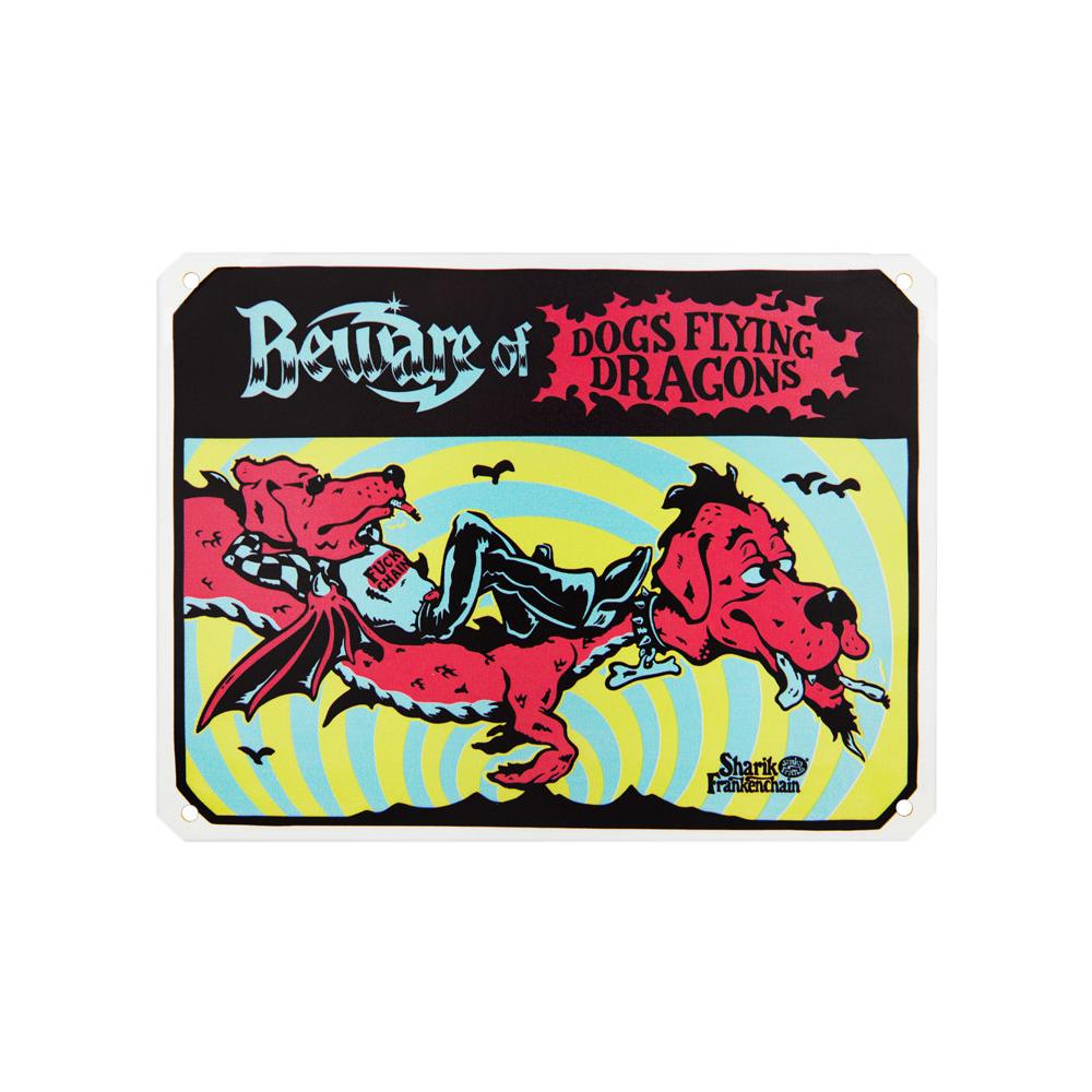 Жестяная табличка ОСТОРОЖНО, ДРАКОНЫ