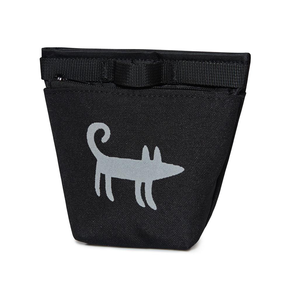 Сумочка для лакомств с магнитным замком (чёрная, с отражающим Шариком)