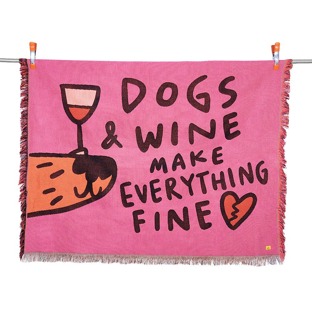 Покрывало СОБАКИ И ВИНО