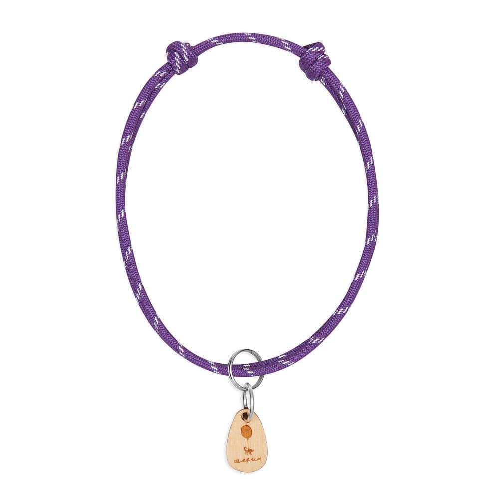 Шнурок для адресника круглый ФИОЛЕТОВЫЙ (светоотражающий)