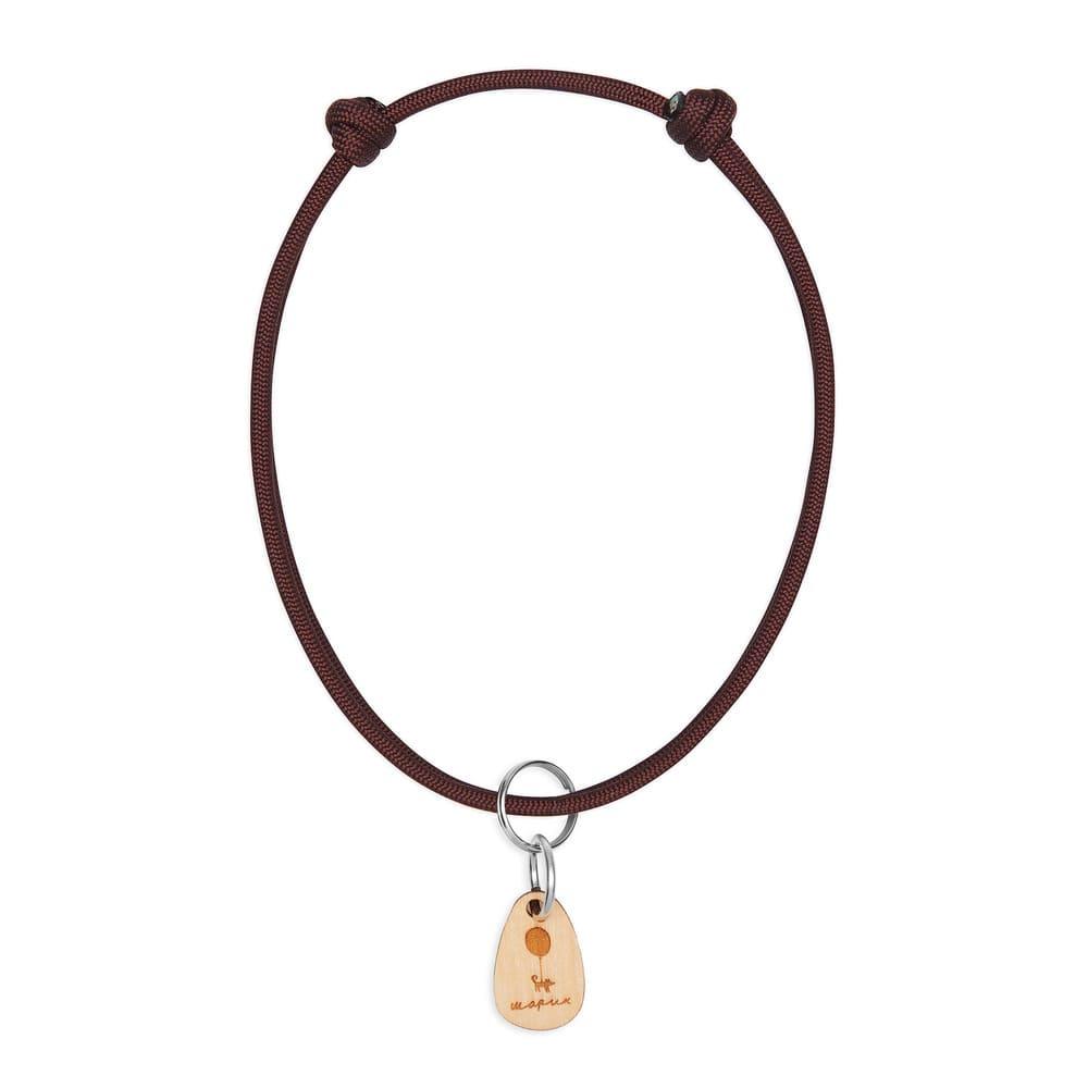 Шнурок для адресника круглый ШОКОЛАДНЫЙ