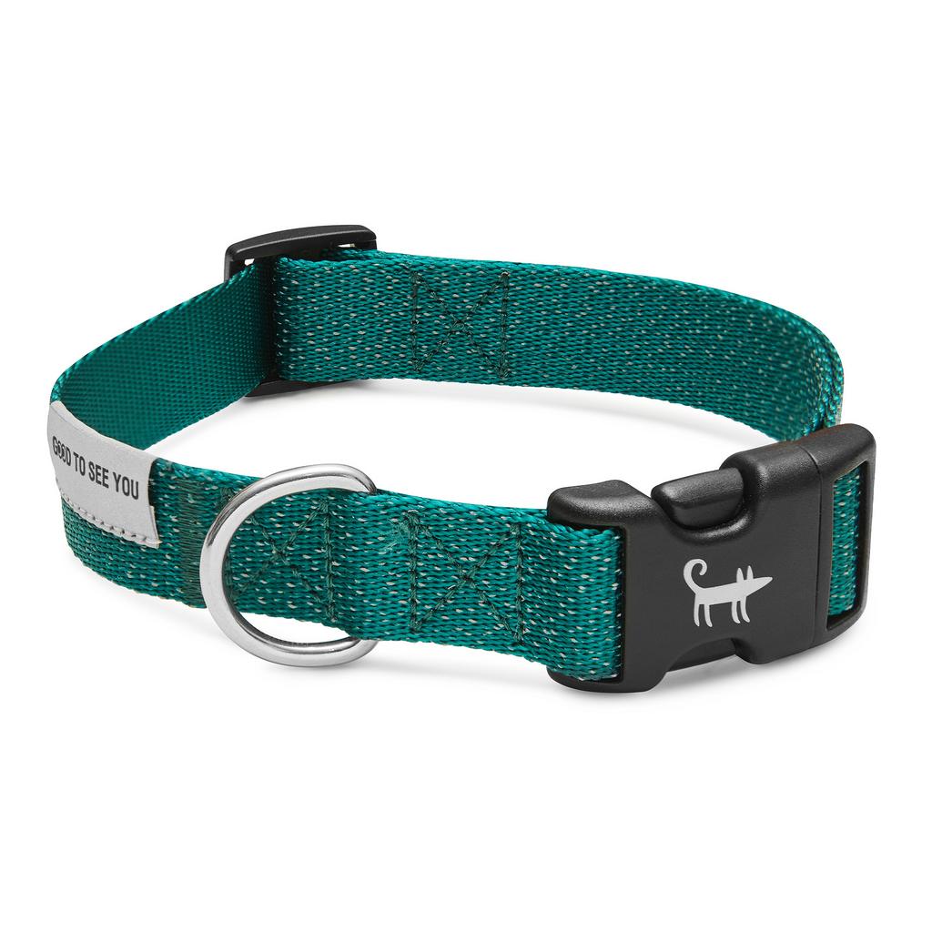 Ошейник Я тебя УВИДЕЛ! (изумрудный, светоотражающий)
